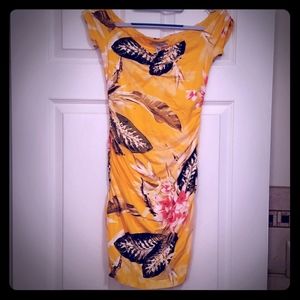 Yellow floral dress